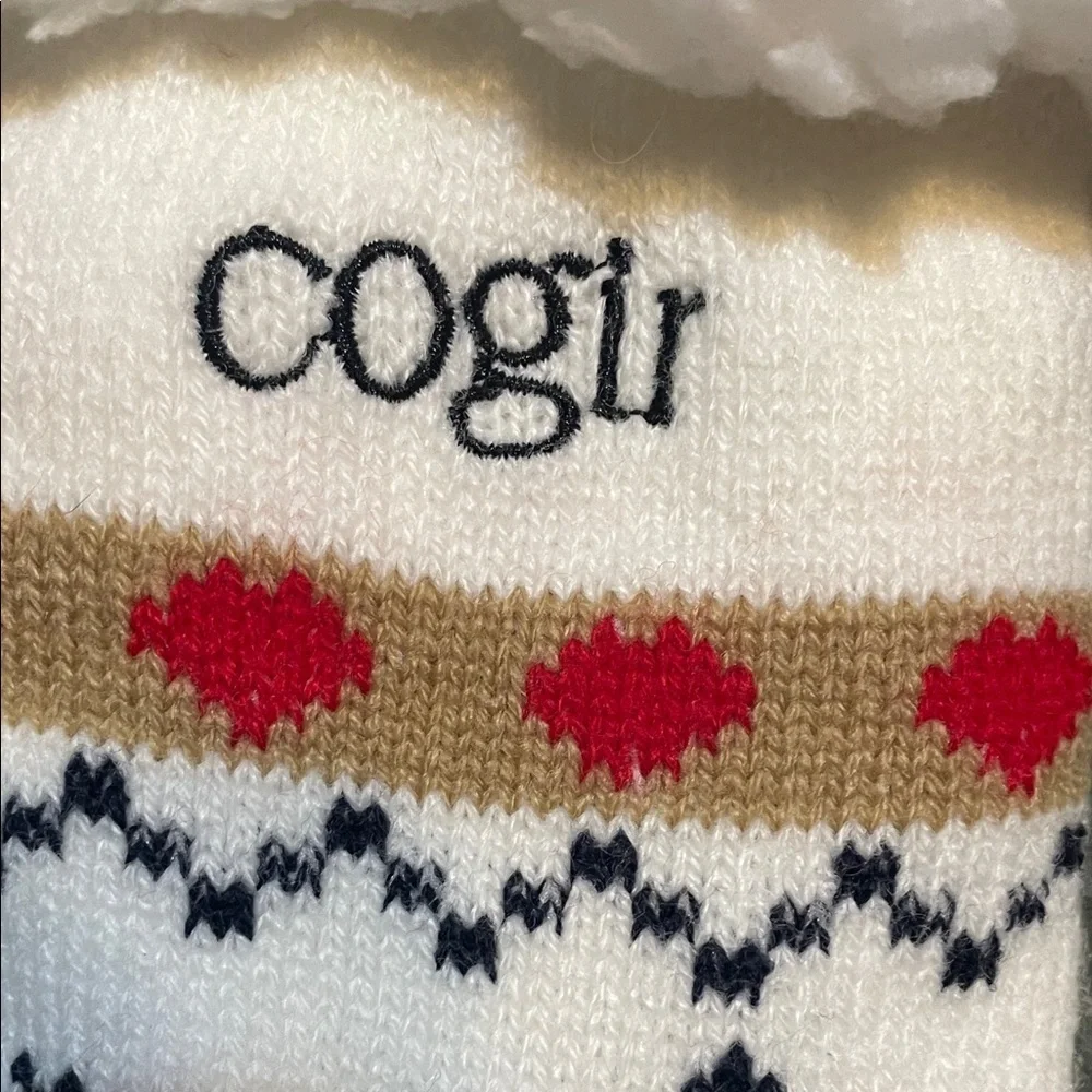 Winter Snowflake Socks - Red and White